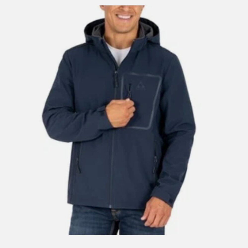 Gerry Men's Softshell Jacket Wind & Water Resistant Blue Size M - Picture 3 of 5